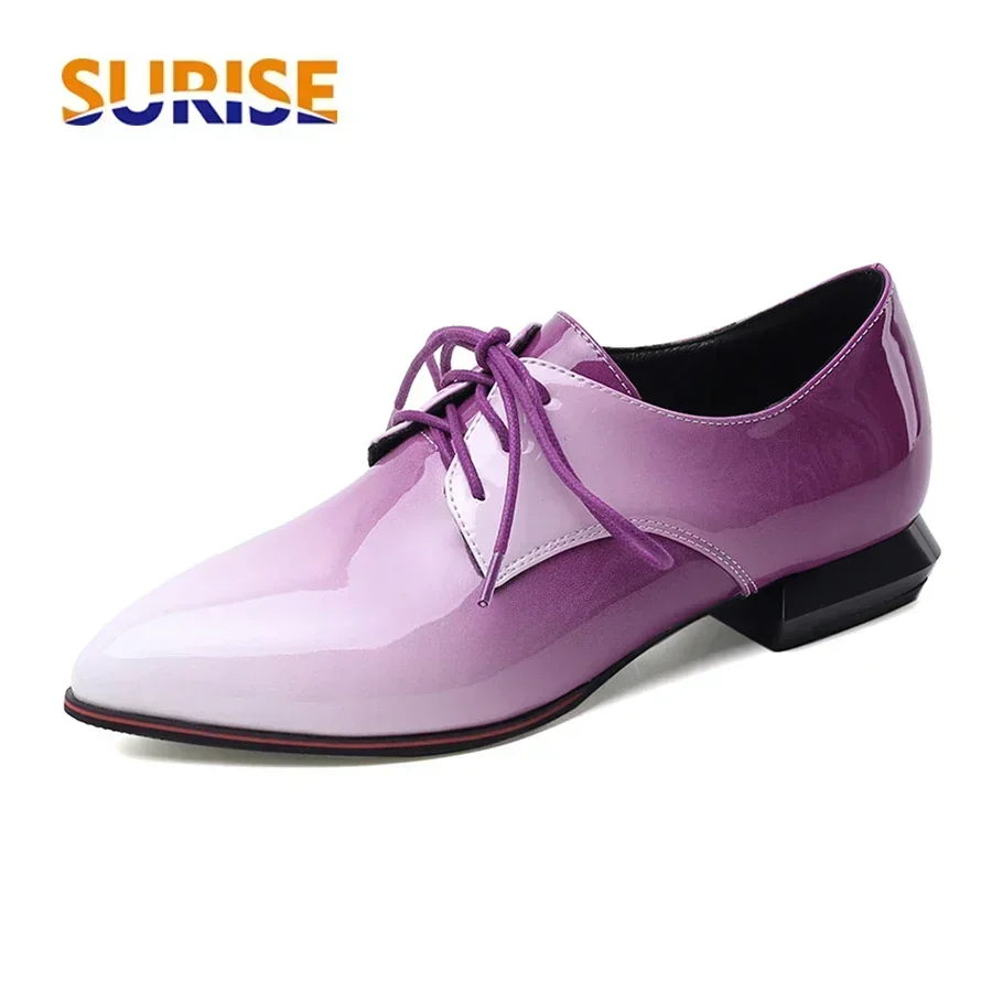 Oxford Lace Up Women - 영국 여성 옥스포드 그라디언트 레드 퍼플
