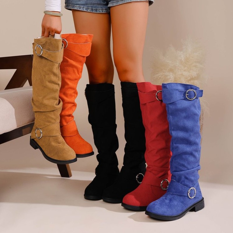 Knee High Boots Women - 빈티지 웨스턴 스타일 니하이 부츠, 편안한