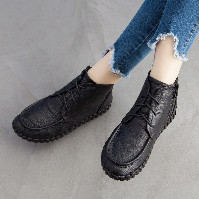 여성용 진짜 가죽 부츠, 레이스업 옥스포드 신발, 빅  - Oxford Lace Up Women 리뷰 및 가격