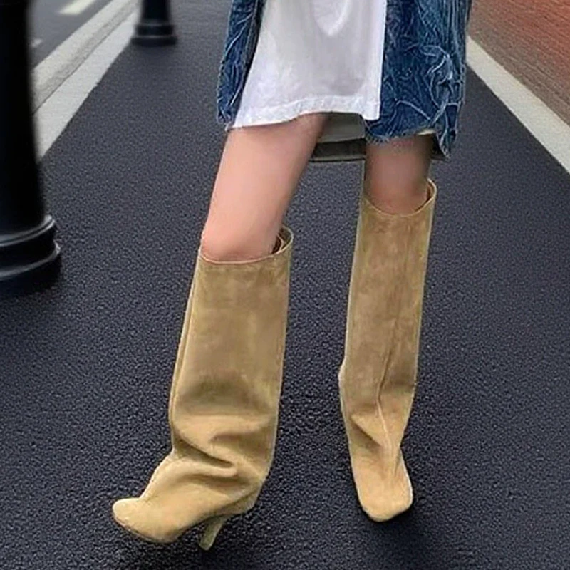 겨울 스트리트 펑크 라운드 토 여성 니하이 부츠 섹시한 - Knee High Boots Women 리뷰 및 가격