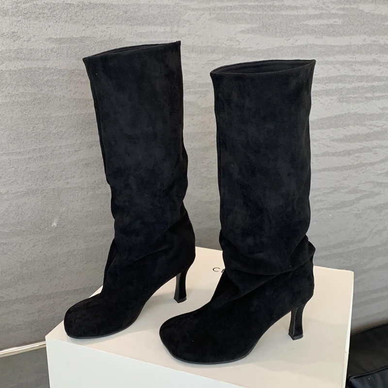 Eilyken 겨울 스트리트 스타일 라운드 발가락 무릎 - Knee High Boots Women 리뷰 및 가격