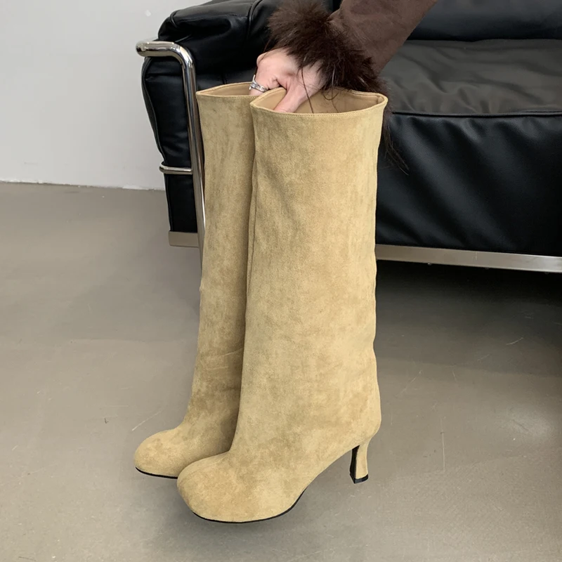Eilyken 겨울 스트리트 스타일 라운드 발가락 무릎 - Knee High Boots Women 리뷰 및 가격