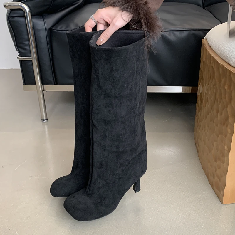 Eilyken 겨울 스트리트 스타일 라운드 발가락 무릎 - Knee High Boots Women 리뷰 및 가격