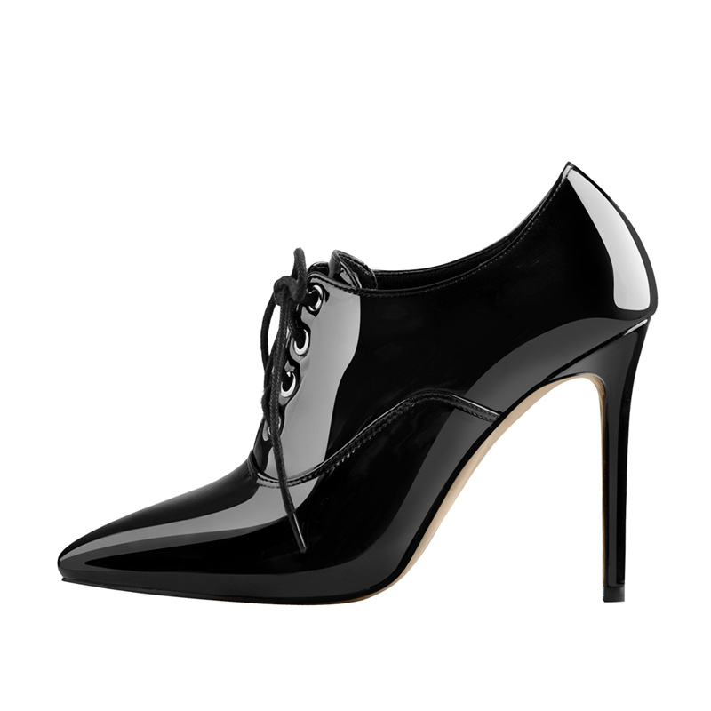 Onlymaker 여성용 레이스 업 빈티지 하이힐 펌프 - Court Heel Pointed 리뷰 및 가격