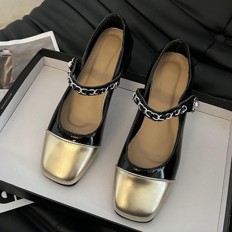 2026 펄 클래스프 두꺼운 굽 하이힐 블랙 화이트 클 - Women'S Shoes Quality 리뷰 및 가격