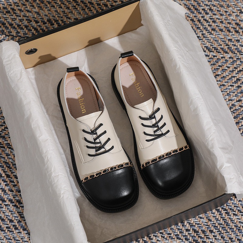 새로운 복고풍 여성 신발 패션 영국 옥스포드 신발 여성 - Oxford Lace Up Women 리뷰 및 가격