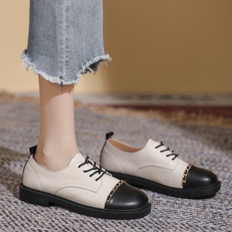 새로운 복고풍 여성 신발 패션 영국 옥스포드 신발 여성 - Oxford Lace Up Women 리뷰 및 가격