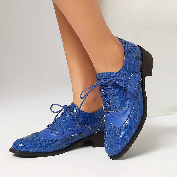 레이스업 로우힐 여성 싱글 슈즈 여성 라운드 토 브리티 - Oxford Lace Up Women 리뷰 및 가격