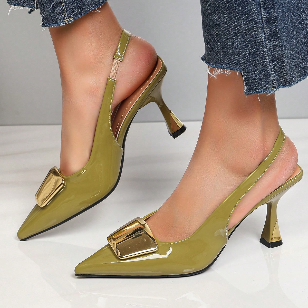 세련된 디자인의 여성용 뾰족코 슬링백 힐, 트렌디한 사 - Women'S Shoes Clogs 리뷰 및 가격