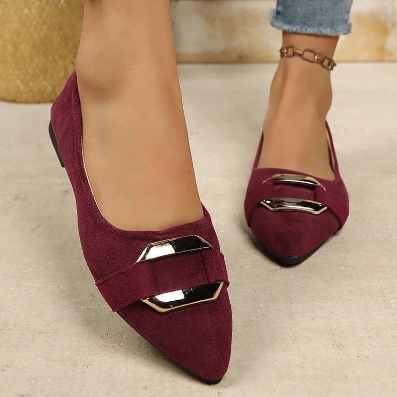 여성용 포인티드 토 스웨이드 플랫 슈즈, 편안한 캐주얼 - Women'S Shoes Clogs 리뷰 및 가격