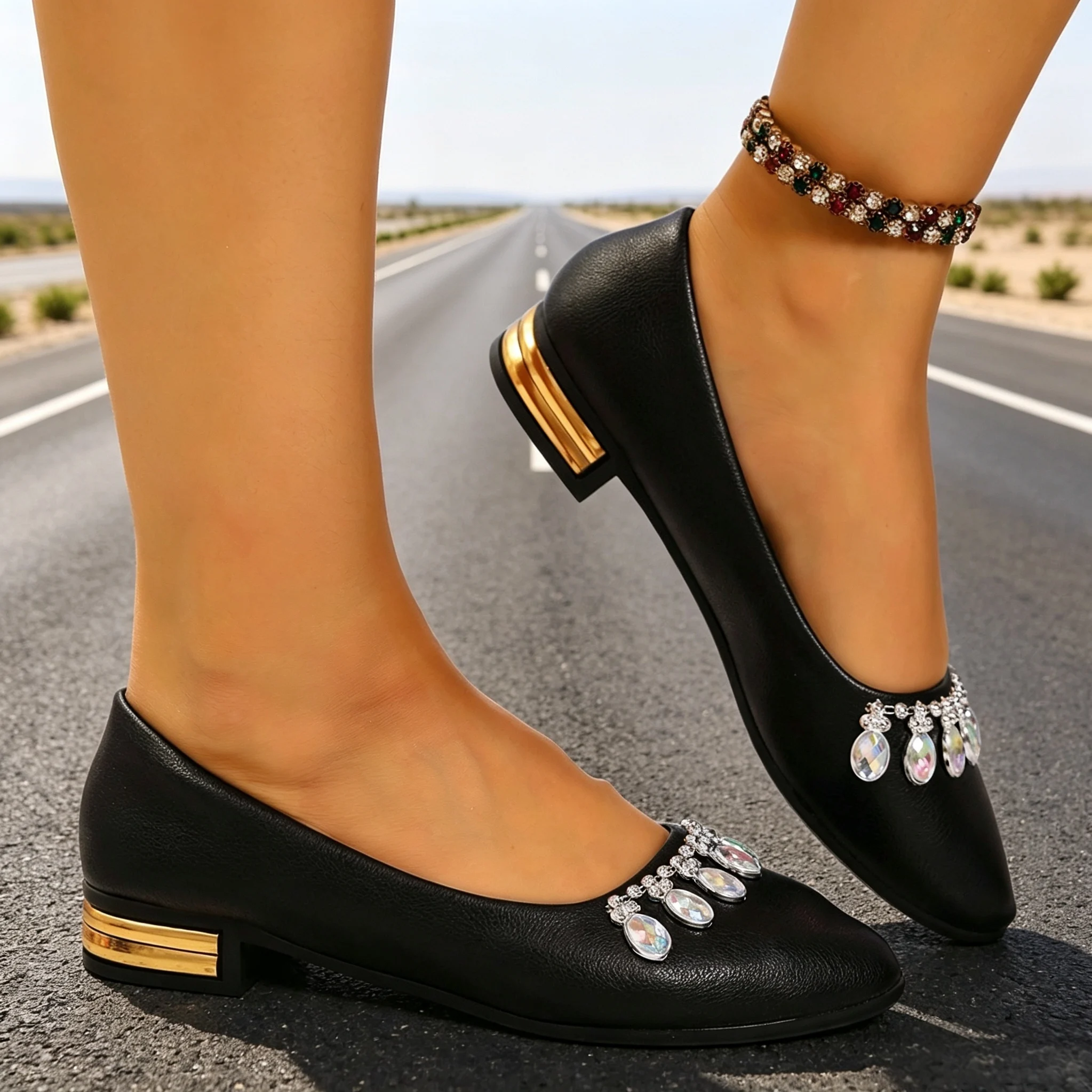 여성 플랫 포인티드 토 발레 슈즈 플러스 사이즈 플랫  - Women'S Shoes Quality 리뷰 및 가격