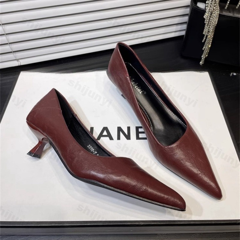 여성용 하이힐 특허 가죽 뾰족한 우아한 프랑스 섹시한  - Women'S Shoes Quality 리뷰 및 가격