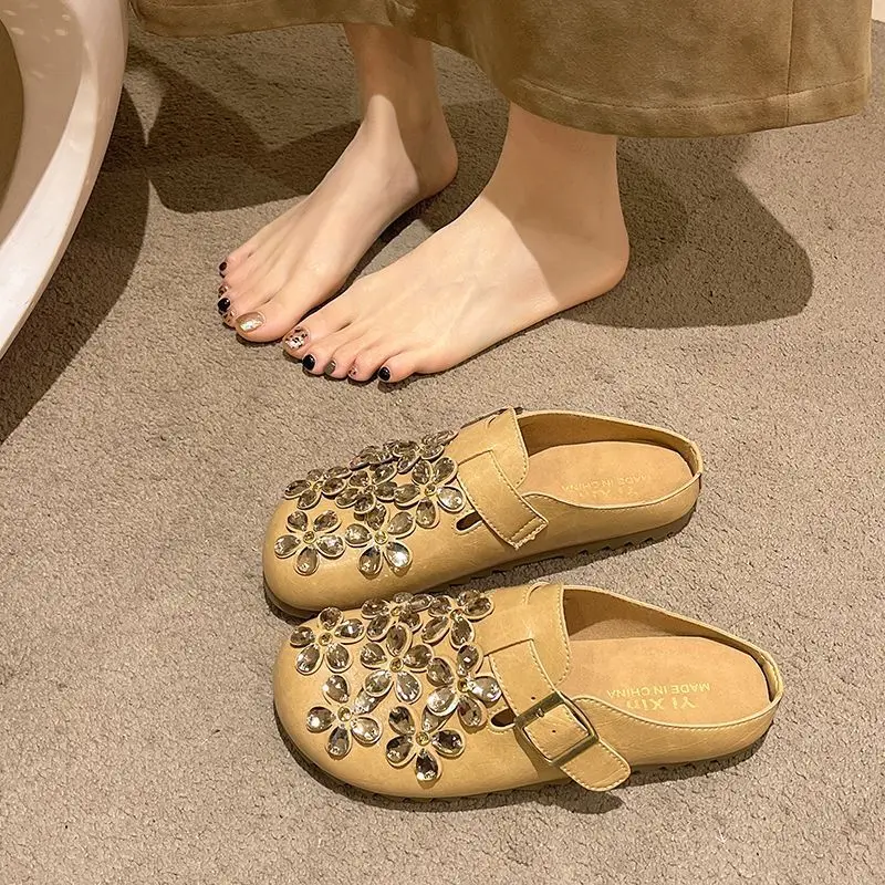 여성용 플로럴 라인스톤 버클 스트랩 클로즈드 토 슬립온 - Women'S Shoes Clogs 리뷰 및 가격
