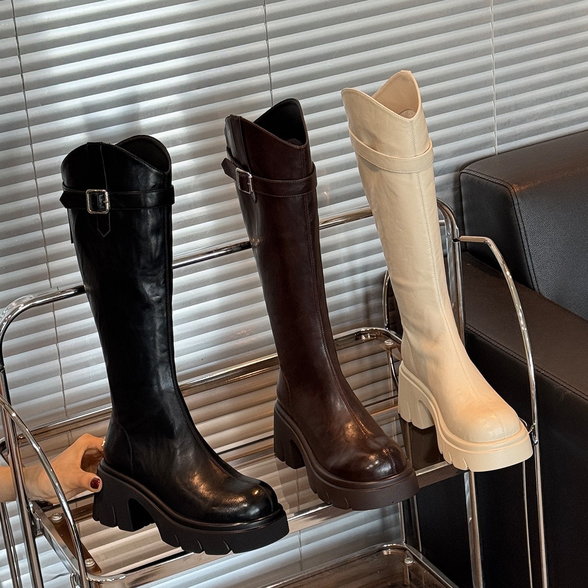 여성용 가을 신상 롱부츠 무릎 아래 두꺼운 밑창 키높이 - Sock Boot Women 리뷰 및 가격