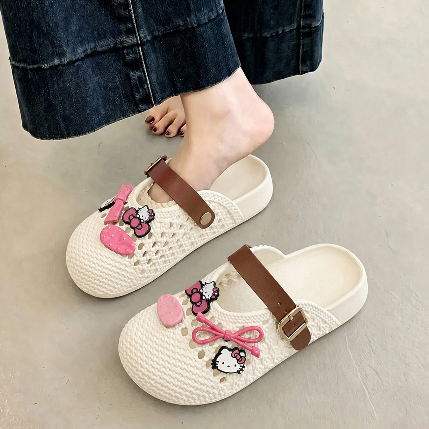 여름용 여성용 통풍 디자인 슬리퍼, 두꺼운 플랫폼, 미 - Mule Slip On 리뷰 및 가격
