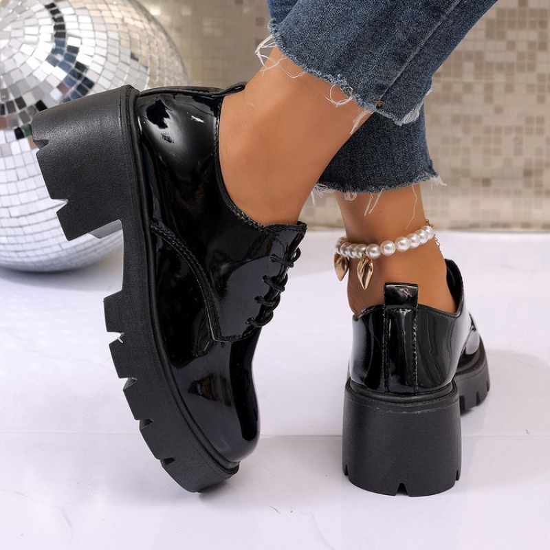 2026 새로운 여성 봄 블랙 플랫폼 플랫 슈즈 여성  - Oxford Lace Up Women 리뷰 및 가격
