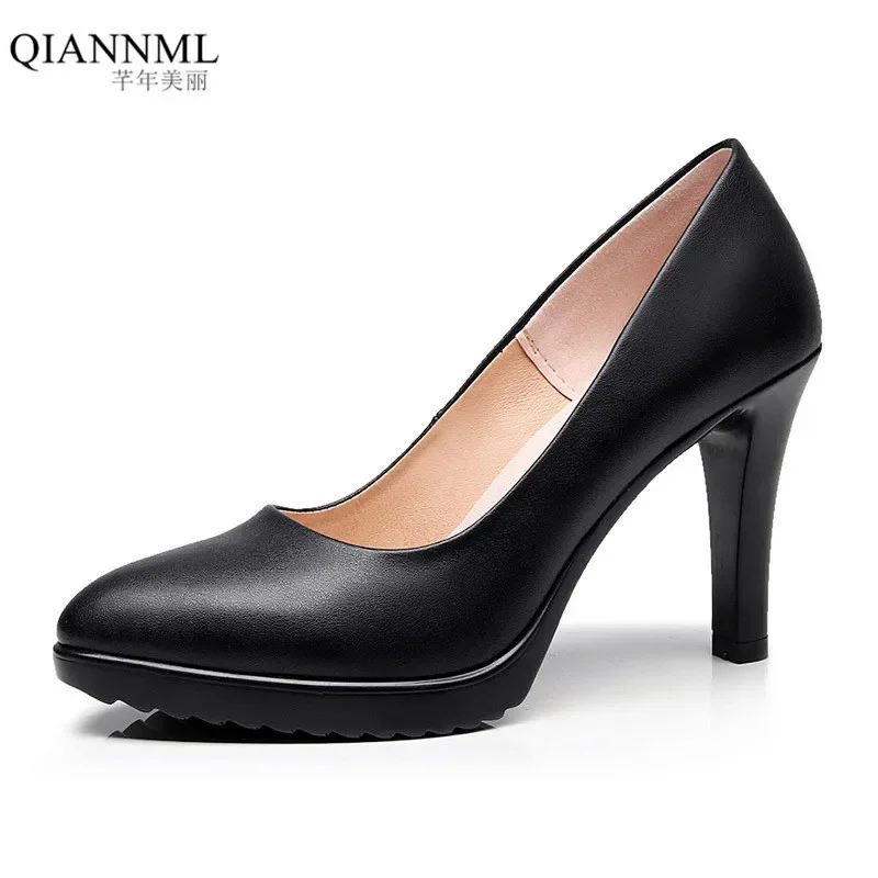 8cm 작은 사이즈 32-43 패션 우아한 블랙 가죽  - Court Heel Pointed 리뷰 및 가격